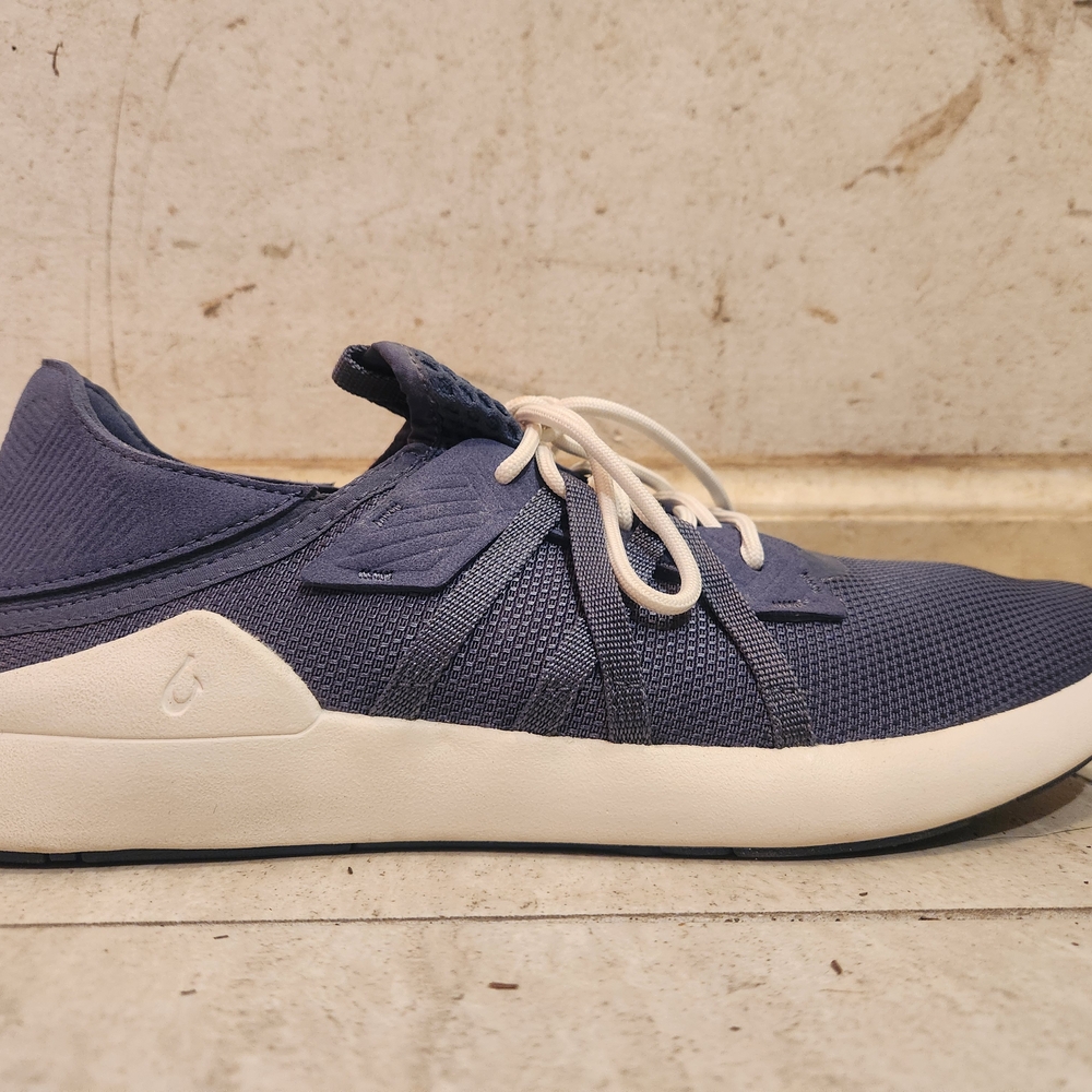 Blue and White Sneakers with Cushioned Sole